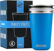 Load image into Gallery viewer, Party Pints - Eco Friendly Stackable Stainless Steel Pint Glasses (Set of 4)