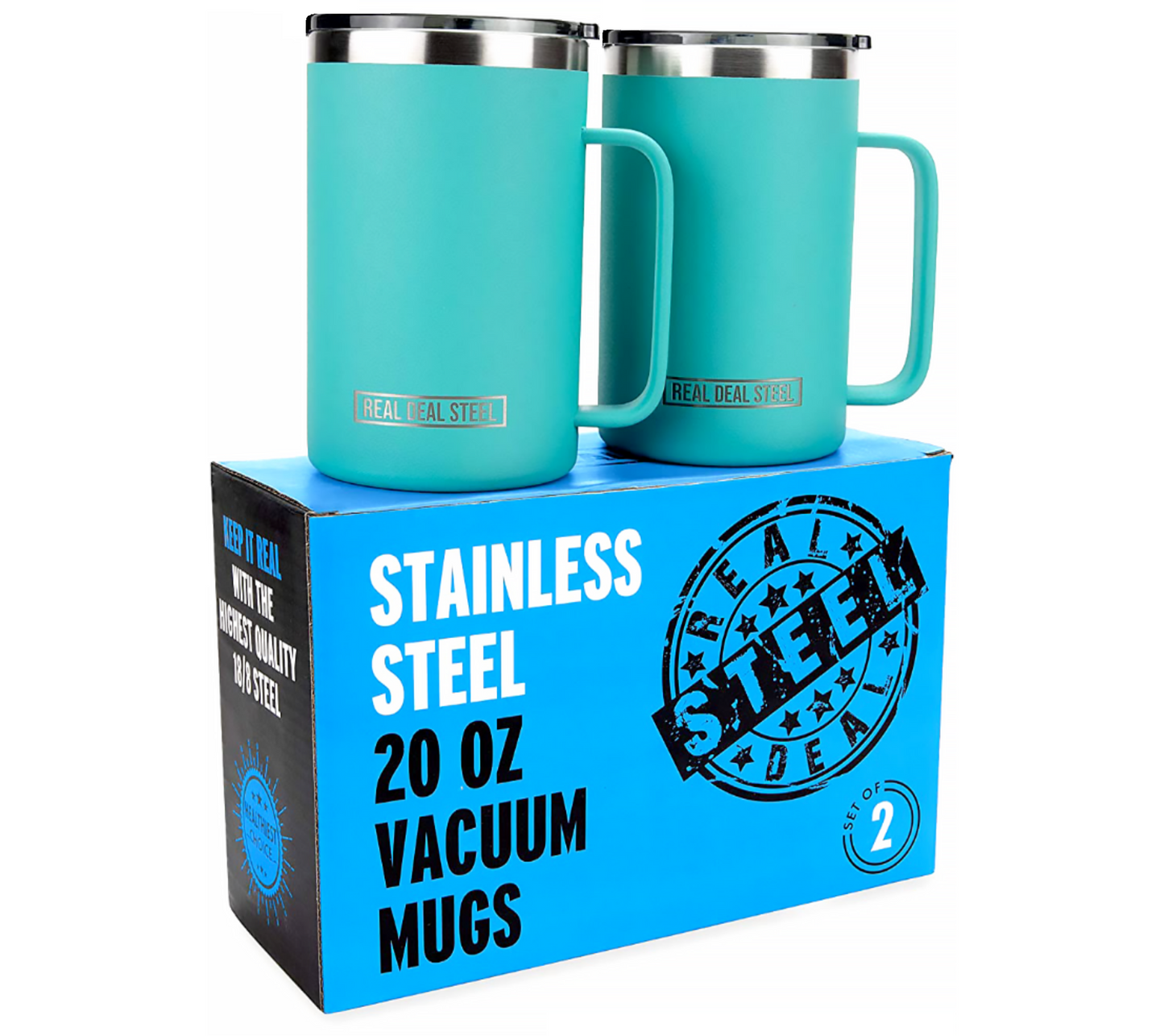 The Instant Classic - 20 oz Vacuum Insulated Mug Color Tiffany Blue (Set of 2)