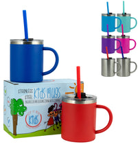 Load image into Gallery viewer, 'Keep It Real' Kids Mugs - 10 oz, Set of 2 (Blue/Red)