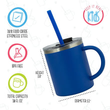 Load image into Gallery viewer, 'Keep It Real' Kids Mugs - 10 oz, Set of 2 (Blue/Red)