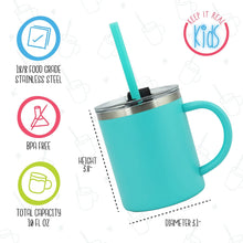 Load image into Gallery viewer, 'Keep It Real' Kids Mugs - 10 oz, Set of 2 (Ocean/Tiffany)