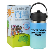 Load image into Gallery viewer, &quot;Keep It Real&quot; Kids Water Bottle - $13.49 /EA FOR 20 - 12 oz (Ocean/Teal Blue)