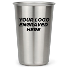 Load image into Gallery viewer, Party Pints - $10.80/EA FOR 20 - Natural Stainless Steel Laser Engraved