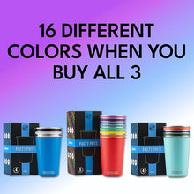 Load image into Gallery viewer, Party Pints - Eco Friendly Stackable Stainless Steel Pint Glasses (Set of 4)
