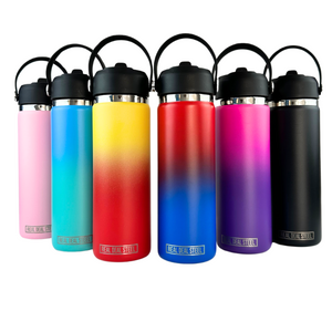 20 OZ Vacuum Insulated Water Bottle -Ocean/Teal | BPA Free, Food Grade 18/8 Stainless Steel with Silicone Handle and Straw Cleaning Brush (Copy) (Copy) (Copy) (Copy) (Copy)