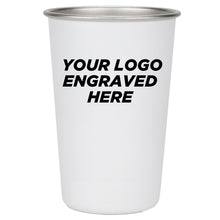 Load image into Gallery viewer, Party Pints (Quantity 100) - Black Stainless Steel Laser Engraved