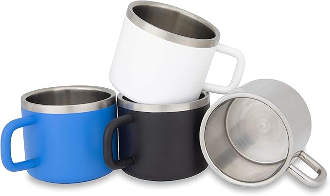 The Little Sipper - Stainless Steel Insulated Espresso Cups (Assorted Color) (Set of 4)