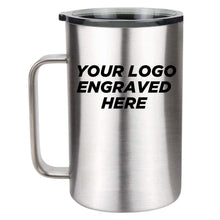 Load image into Gallery viewer, 20 OZ Vacuum Insulated Mug (Natural Stainless) - Customized with Logo or Text
