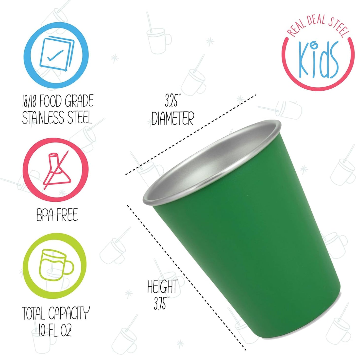 Kids Stack Cup™ – Set of 4 (Explorer Colors)