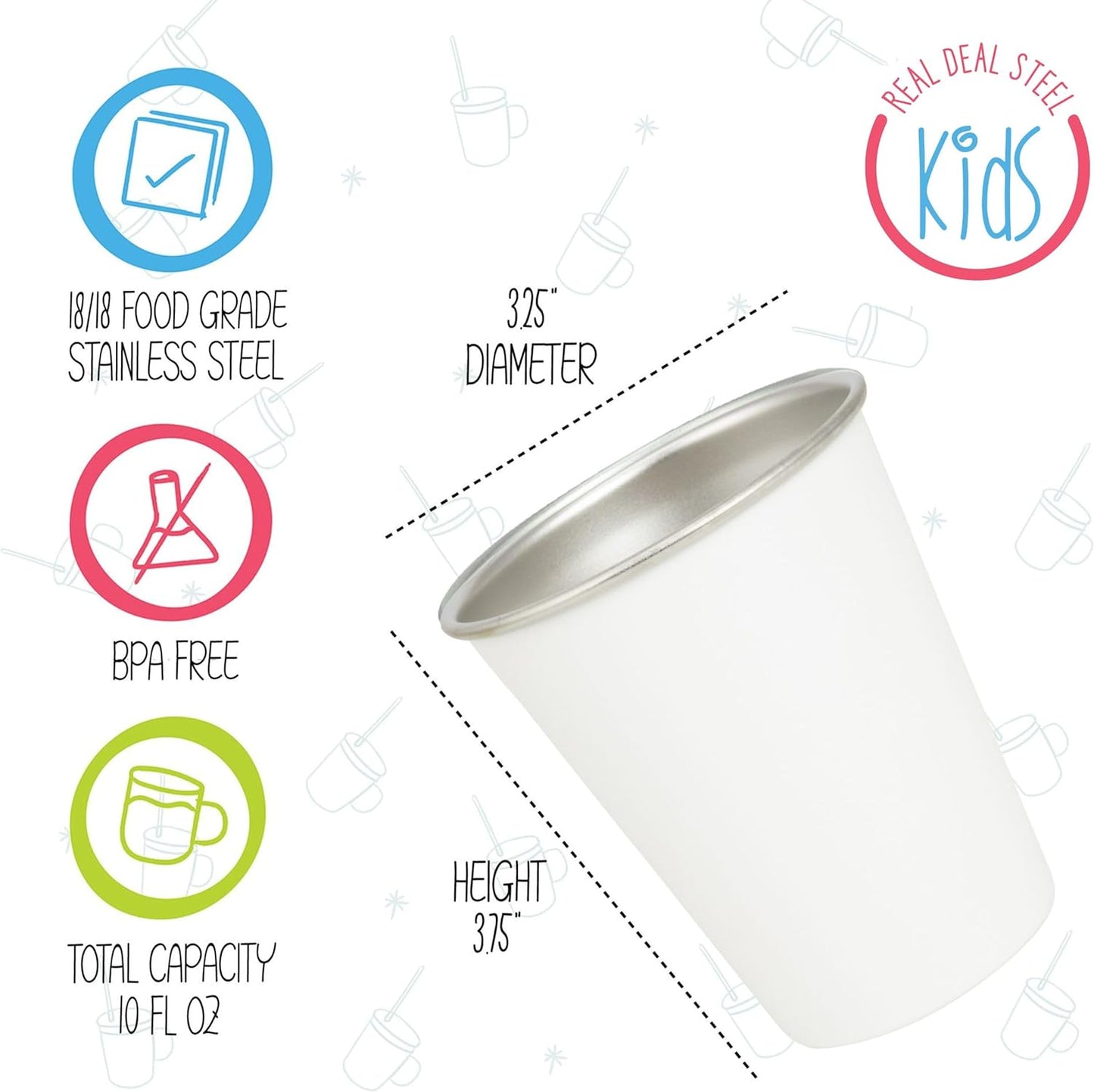 Kids Stack Cup™ – Set of 4 (Core Colors)