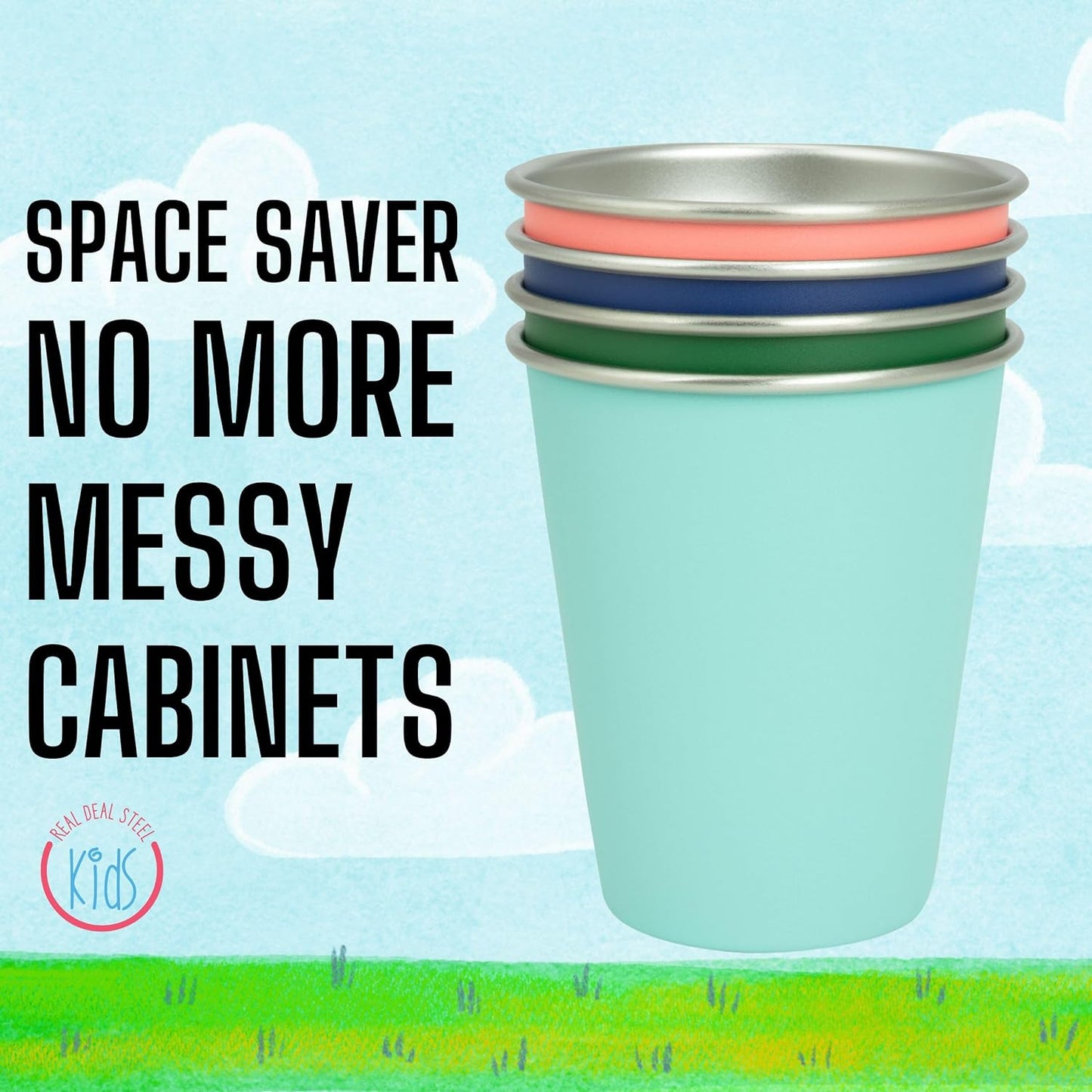 Kids Stack Cup™ – Set of 4 (Explorer Colors)