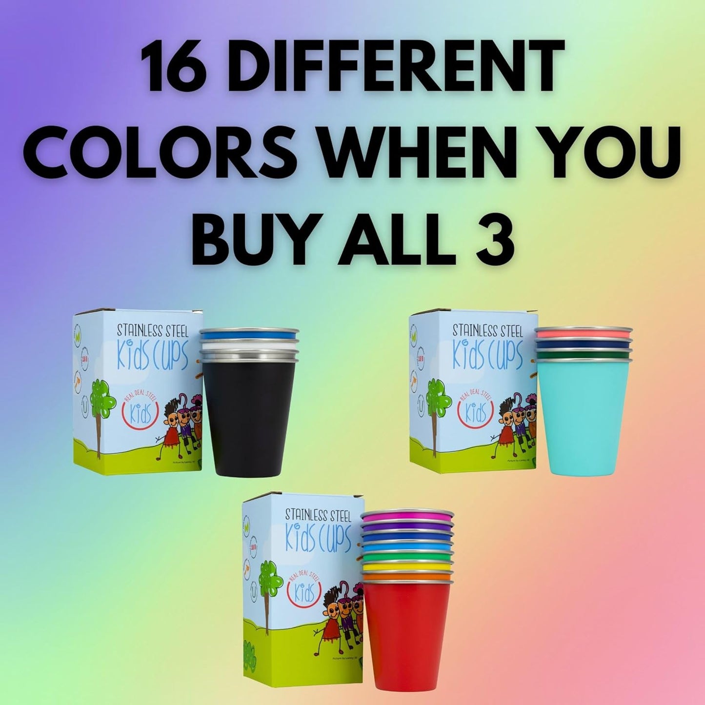 Kids Stack Cup™ – Set of 4 (Explorer Colors)