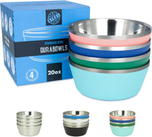 Load image into Gallery viewer, Durabowls - 20 oz Insulated Stainless Steel Bowls - Assorted Colors