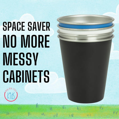 Kids Stack Cup™ – Set of 4 (Core Colors)