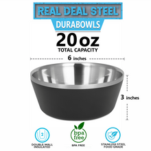 Load image into Gallery viewer, DURABOWLS 20 oz Insulated Stainless Steel Bowls (Assorted 1 (Black, White, Blue, Natural))