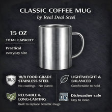 Load image into Gallery viewer, The Classic - Stainless Steel Coffee Mug - Insulated Mugs (Set of 2)