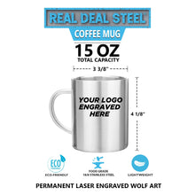 Load image into Gallery viewer, 15 oz Classic Stainless Steel Mug - Double Wall Insulated