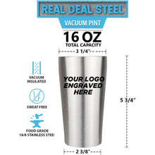 Load image into Gallery viewer, Vacuum Insulated Tumblers - 16 oz - Customize with Logo or Text
