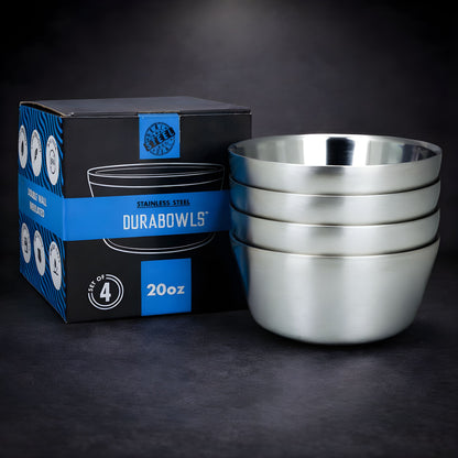 Durabowls - 20 oz Insulated Stainless Steel Bowls