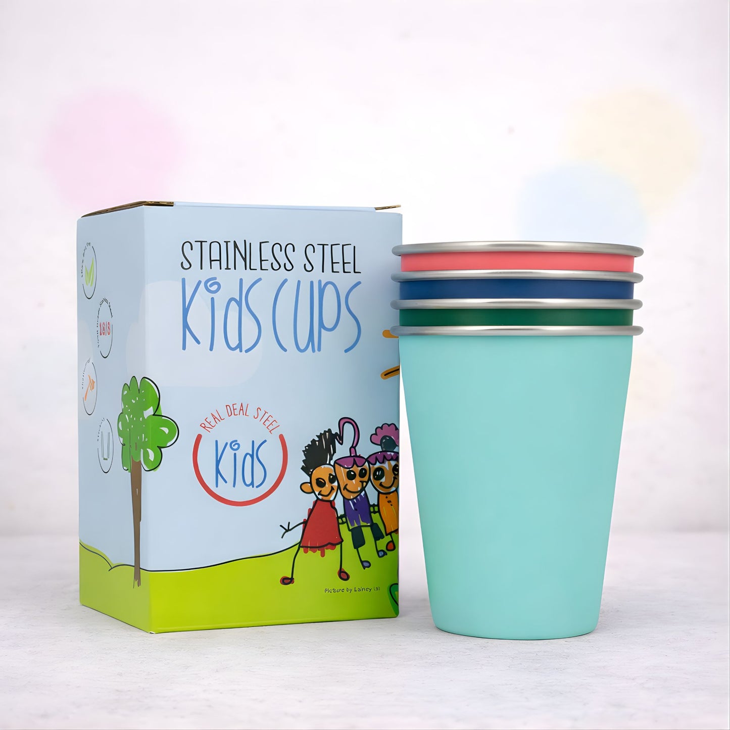 Kids Stack Cup™ – Set of 4 (Explorer Colors)