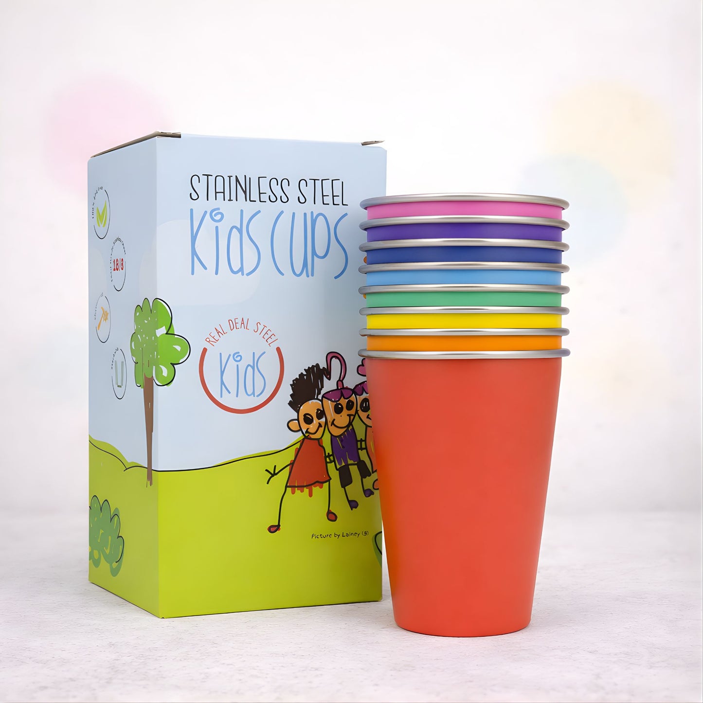 Kids Stack Cup™ - Set of 8 (Rainbow Colors)