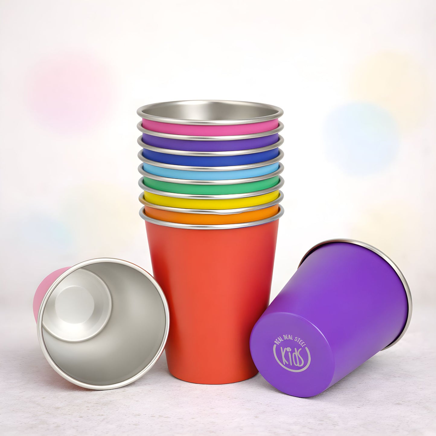 Kids Stack Cup™ - Set of 8 (Rainbow Colors)