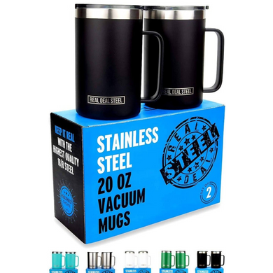 The Instant Classic - 20 OZ Vacuum Insulated Mug Color Black (Set of 2)