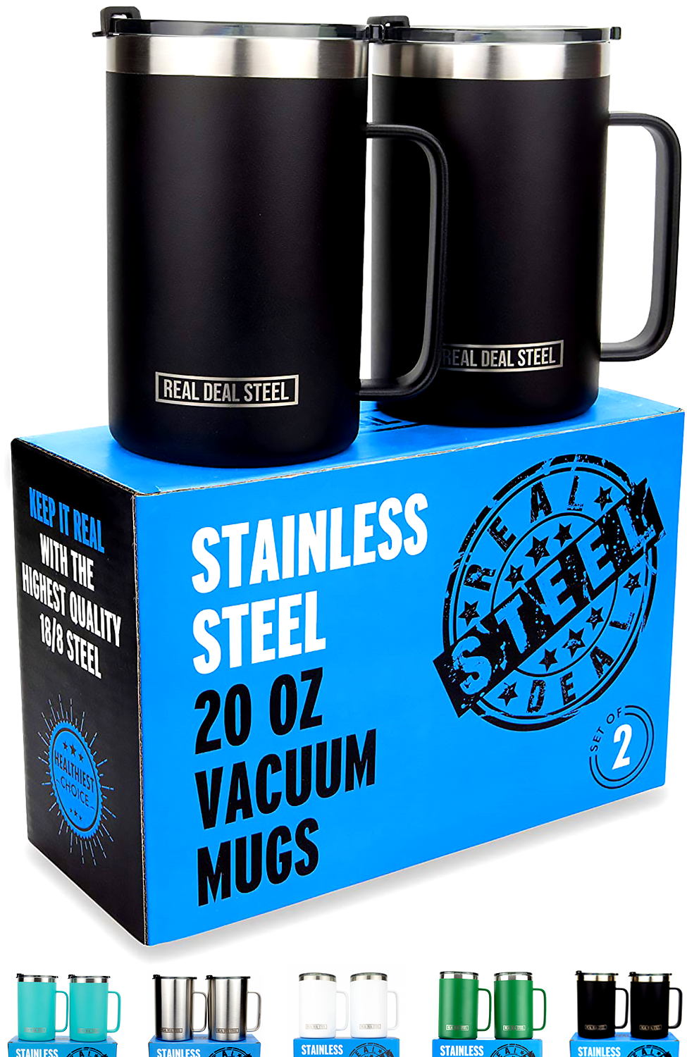 The Instant Classic - 20 oz Vacuum Insulated Mug (Set of 2) – Real