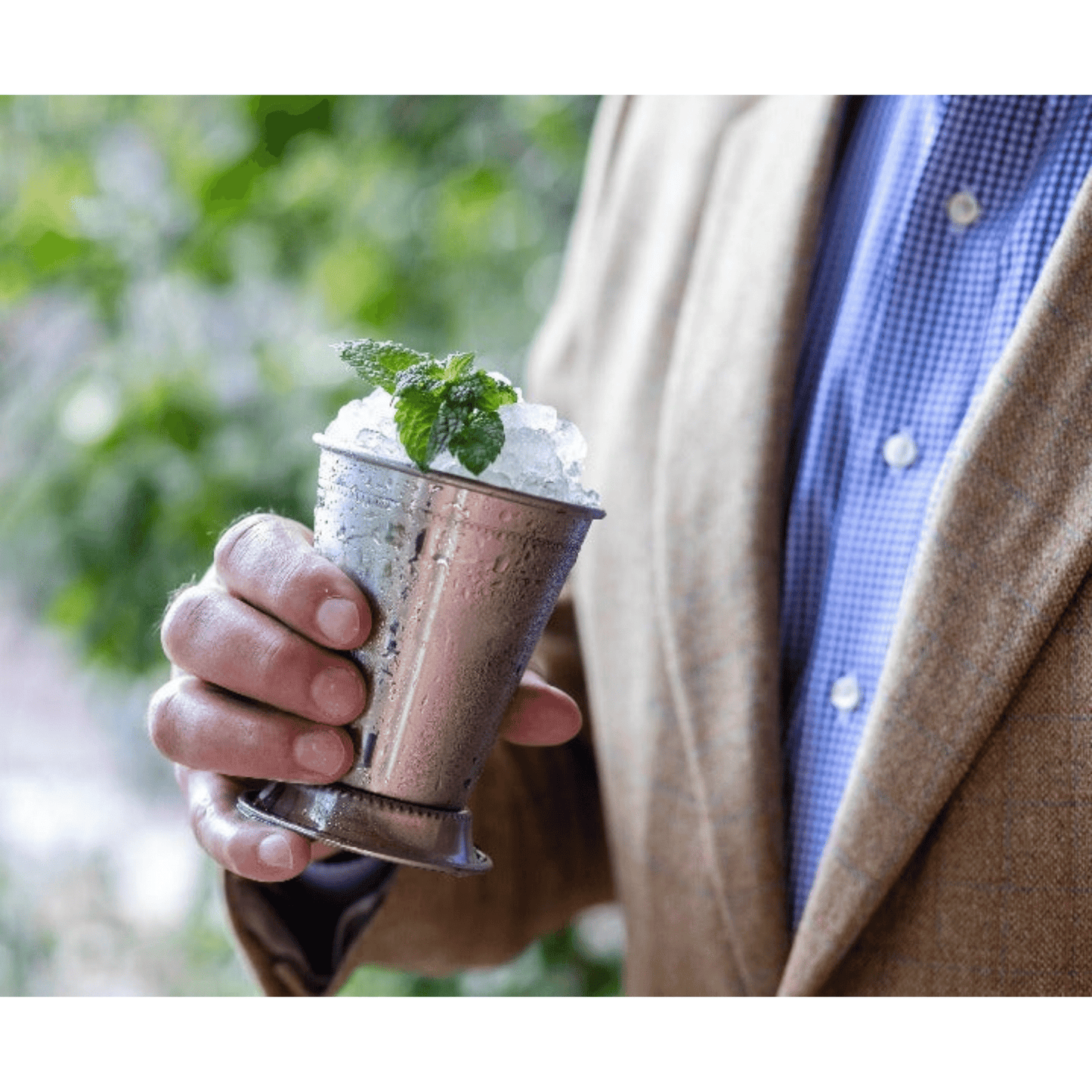 Mint Julep Cups: Stainless Steel Kentucky Derby Glasses, Metal 12 oz Cocktail Glasses, Derby Party Supplies (Set of 2)