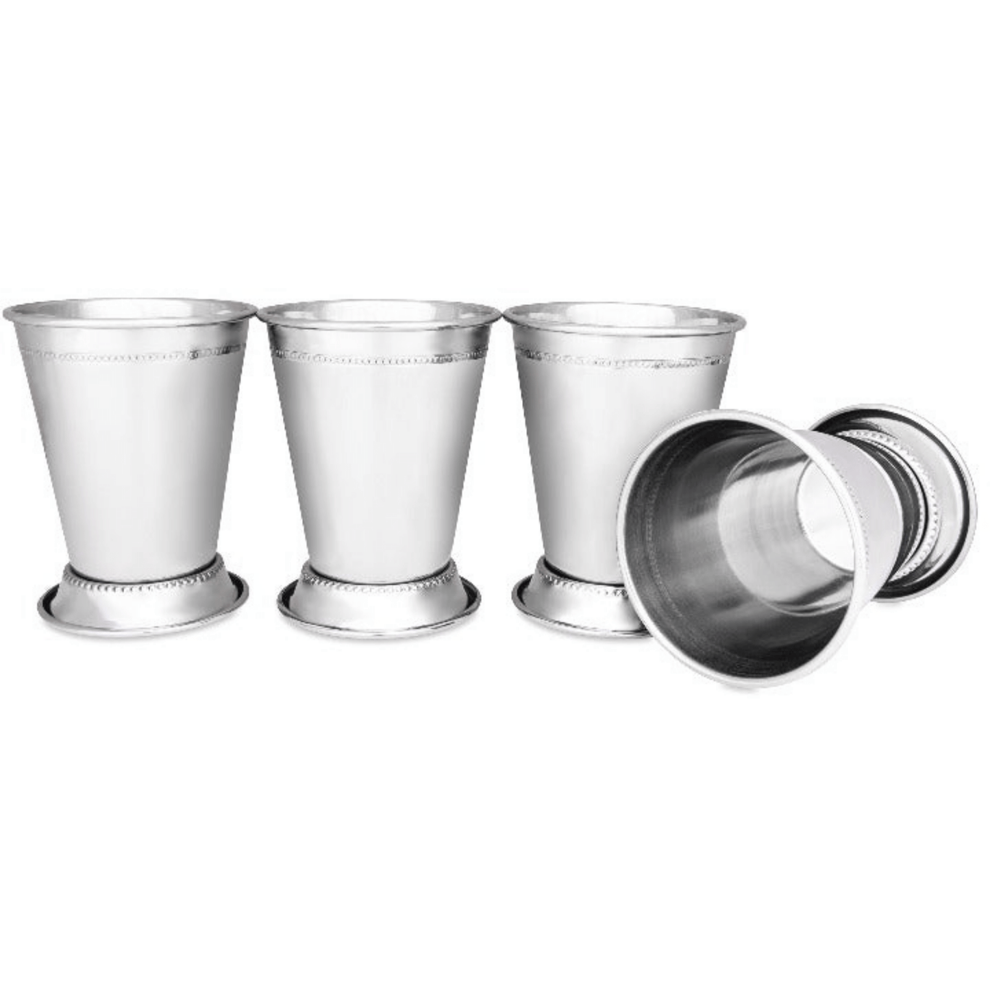 Mint Julep Cups: Stainless Steel Kentucky Derby Glasses, Metal 12 oz Cocktail Glasses, Derby Party Supplies (Set of 2)