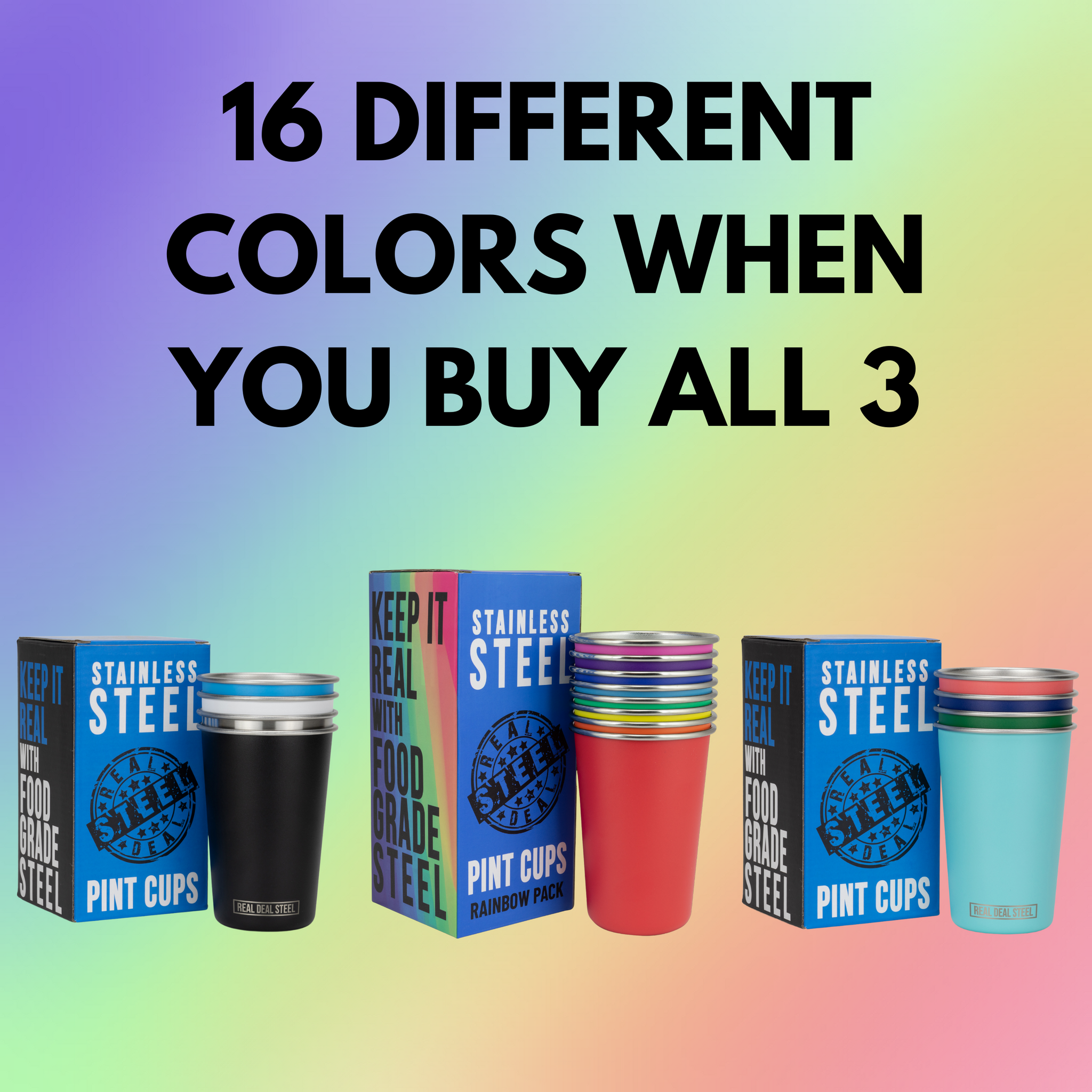 6 Pack 8 Oz Stainless Steel Kids Cups, Children's Pint Cups, Stackable  Durable Metal Cups, Shatterproof Drinking Glasses Best Gift